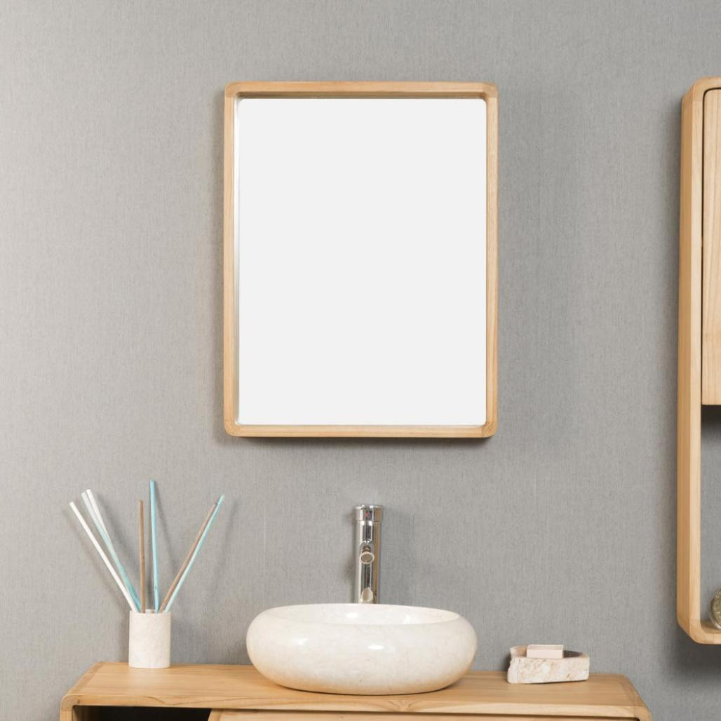 Espejo de cuarto de baño de teca Samba 140 x 65 cm Espejo de cuarto de baño de teca Samba 140 x 65 cm