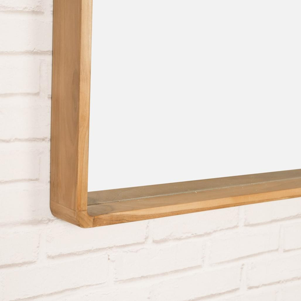 Espejo de cuarto de baño de teca Samba 140 x 65 cm Espejo de cuarto de baño de teca Samba 140 x 65 cm
