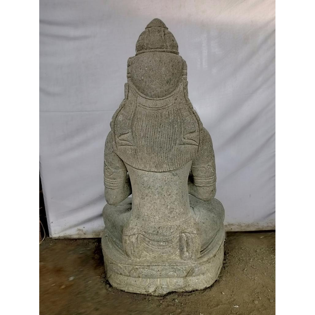 Estatua diosa balinesa dewi flor de piedra volcànica