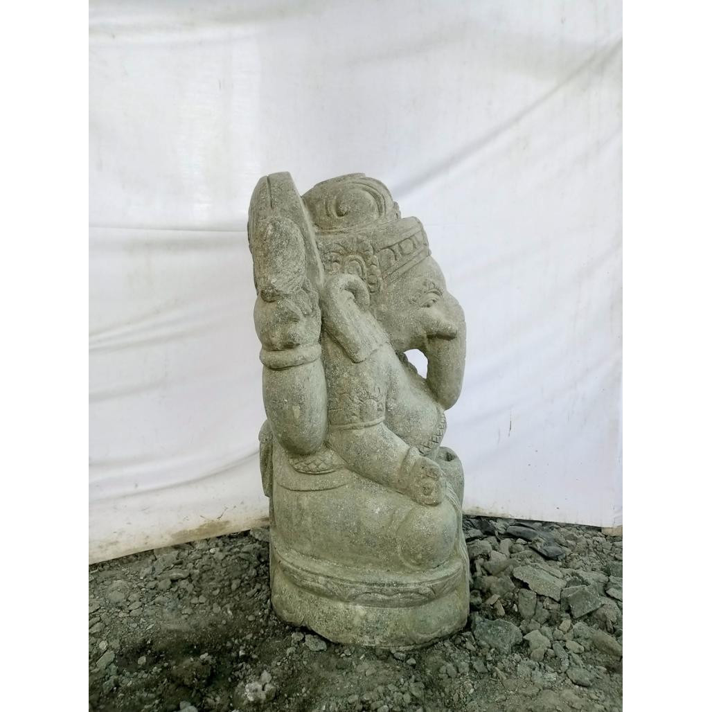 Estatua divinidad ganesh de piedra volcànica 80 cm