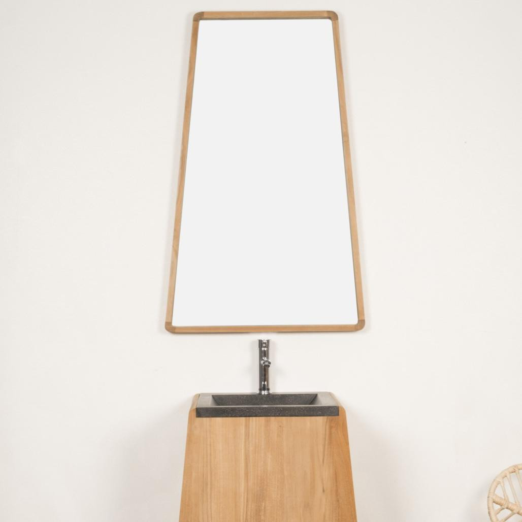 Mueble de cuarto de baño de teca con lavabo integrado Tipi 65cm Mueble de cuarto de baño de teca con lavabo integrado Tipi 65cm