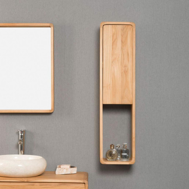 Columna suspendida de cuarto de baño de teca Milo