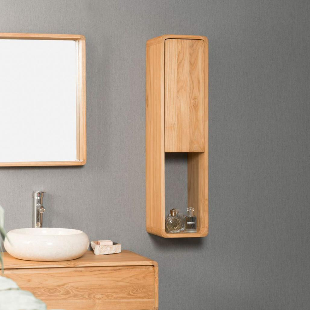 Columna suspendida de cuarto de baño de teca Milo