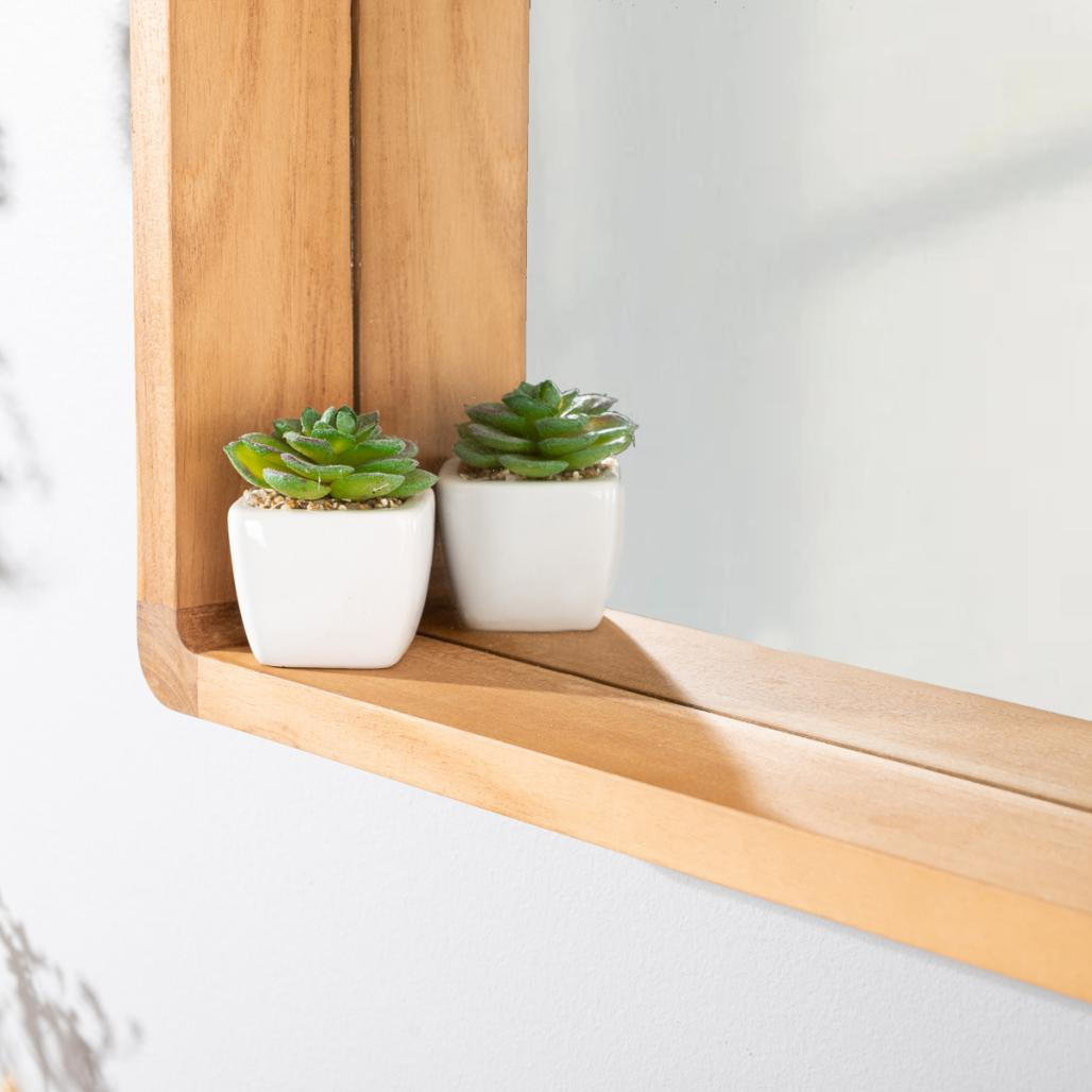 Espejo teca de cuarto de baño Samba 50 x 65 cm Espejo teca de cuarto de baño Samba 50 x 65 cm