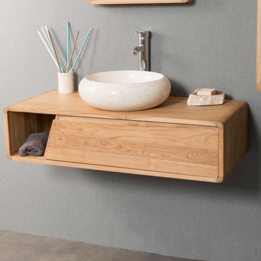 Mueble de cuarto de baño de teca Milo 100 cm Mueble de cuarto de baño de teca Milo 100 cm