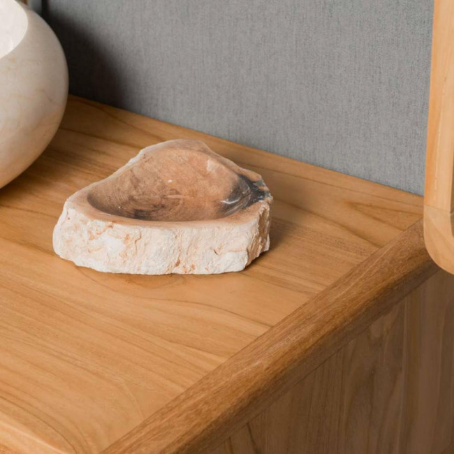 Jabonera de madera petrificada