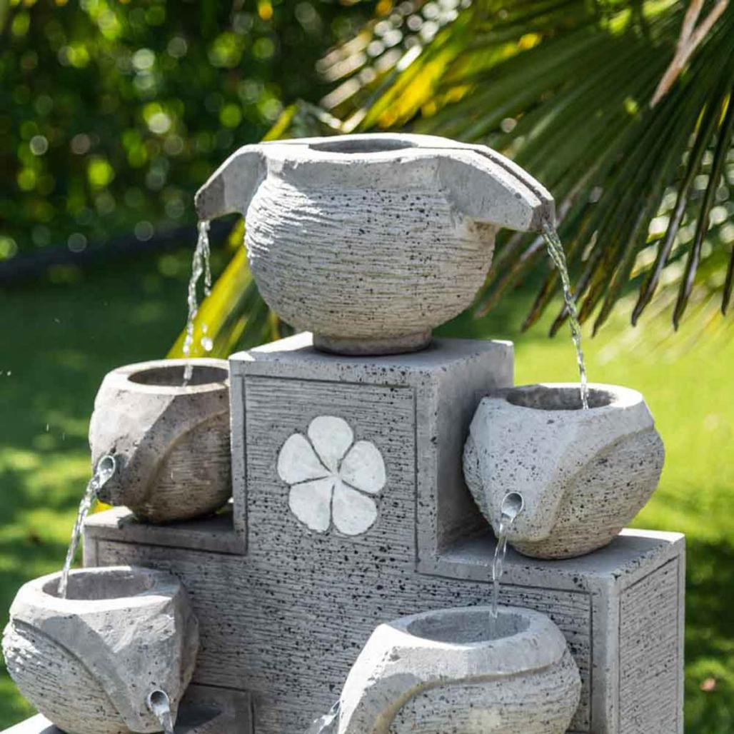 Fuente de jardàn cascada 5 copas 90 cm Fuente de jardàn cascada 5 copas 90 cm