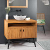 Mueble de teca para cuarto de baño Mya 90 cm