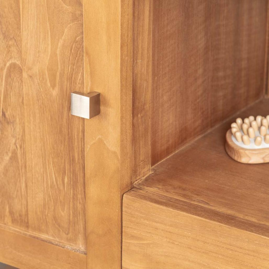 Mueble de teca maciza para lavabo doble Théa 165 cm Mueble de teca maciza para lavabo doble Théa 165 cm