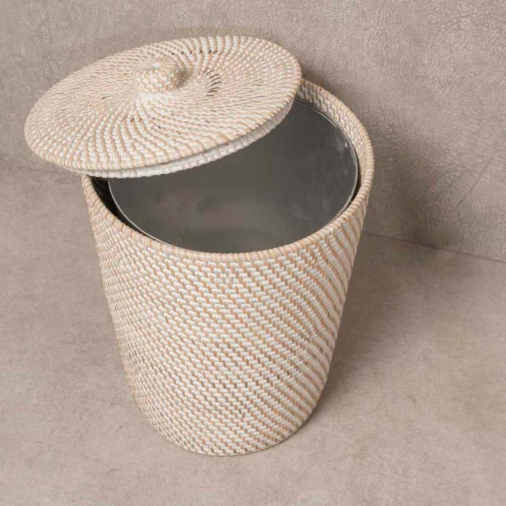 Cubo de basura para cuarto de baño de fibra vegetal