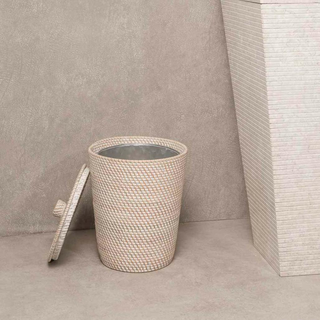 Cubo de basura para cuarto de baño de fibra vegetal Cubo de basura para cuarto de baño de fibra vegetal