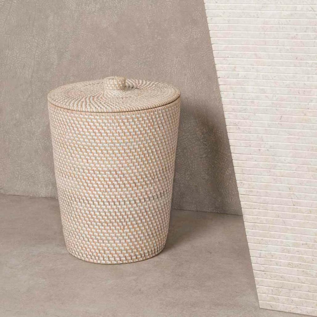 Cubo de basura para cuarto de baño de fibra vegetal Cubo de basura para cuarto de baño de fibra vegetal