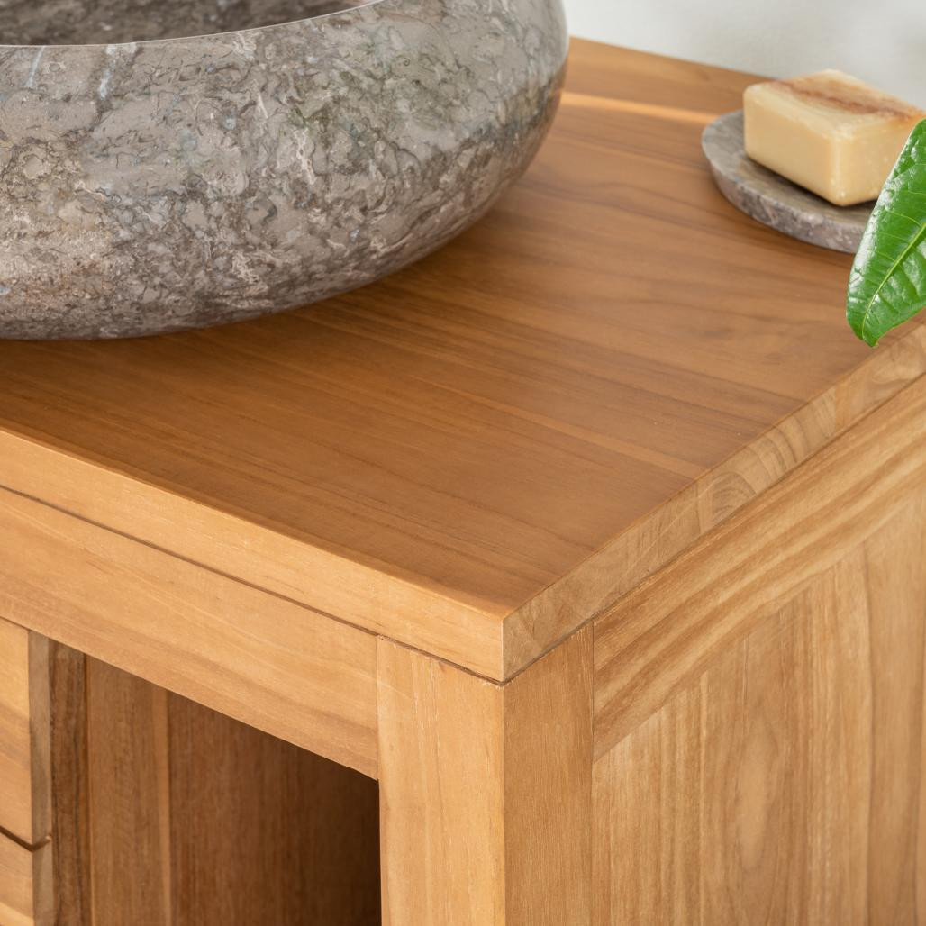 Mueble cuarto de baño de teca maciza Cosy 70