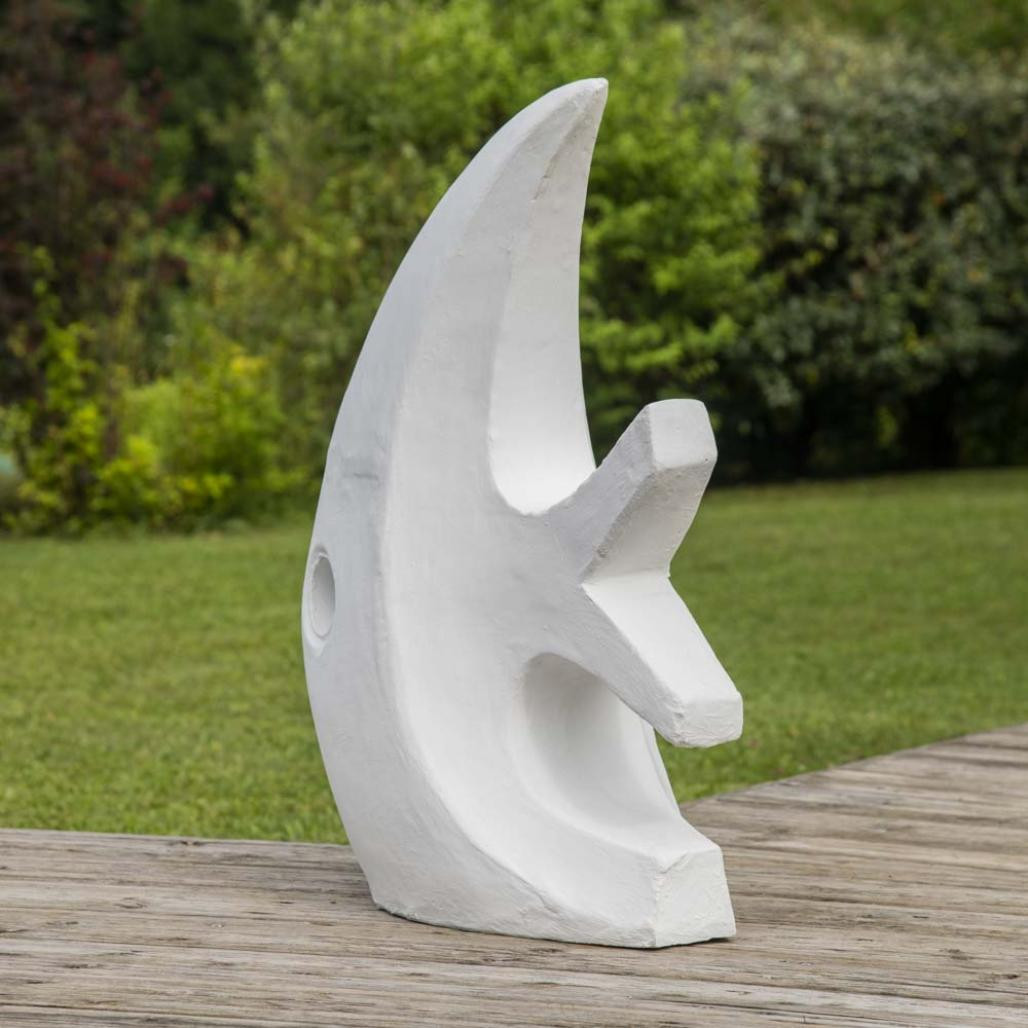 Escultura diseà±o pez grande blanco 100 cm