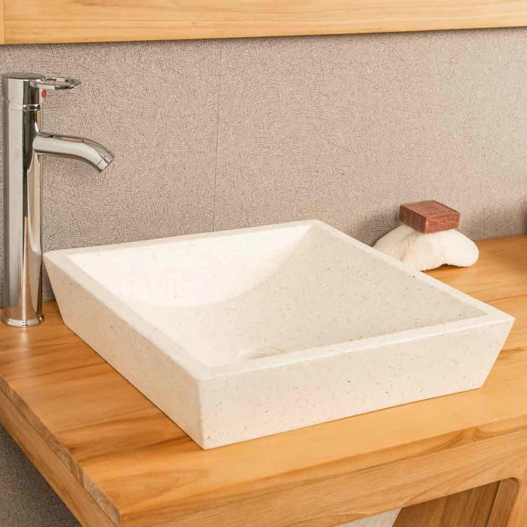 Mueble con lavabo de teca Khéops 140 Mueble con lavabo de teca Khéops 140
