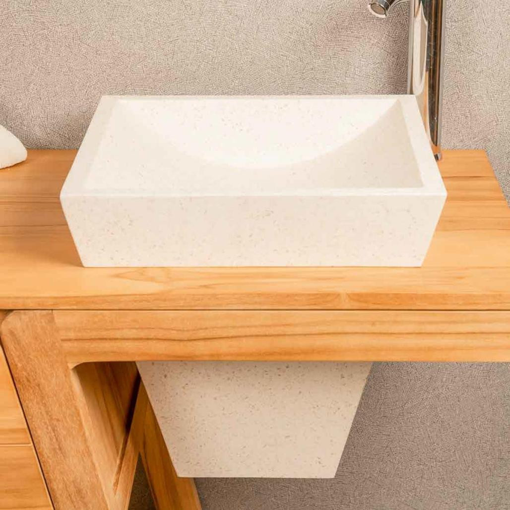 Mueble con lavabo de teca Khéops 140 Mueble con lavabo de teca Khéops 140