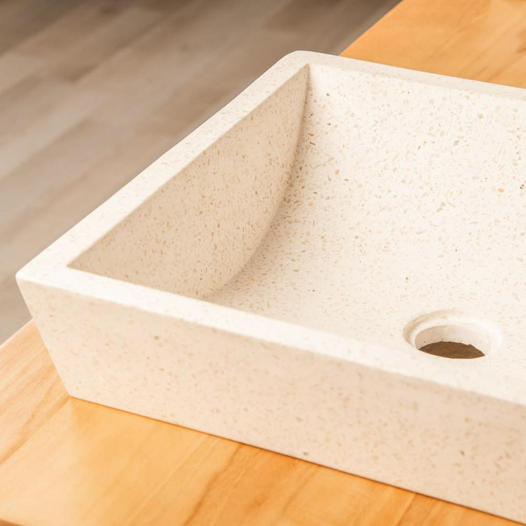 Mueble con lavabo de teca Khéops 140 Mueble con lavabo de teca Khéops 140