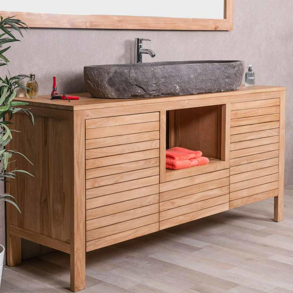 Lavabo grande de piedra de río 100