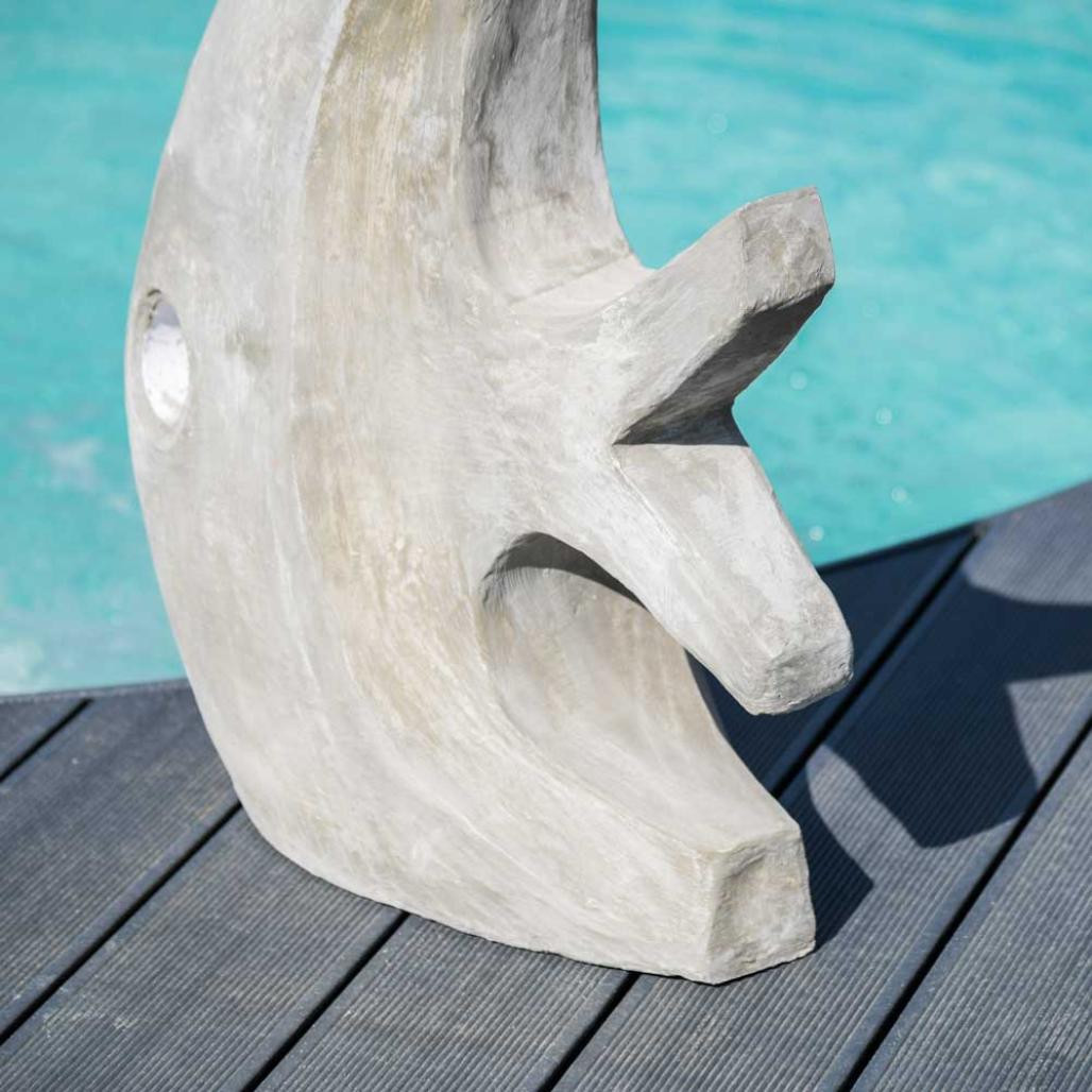 Escultura contemporànea pez 78 cm gris Escultura contemporànea pez 78 cm gris