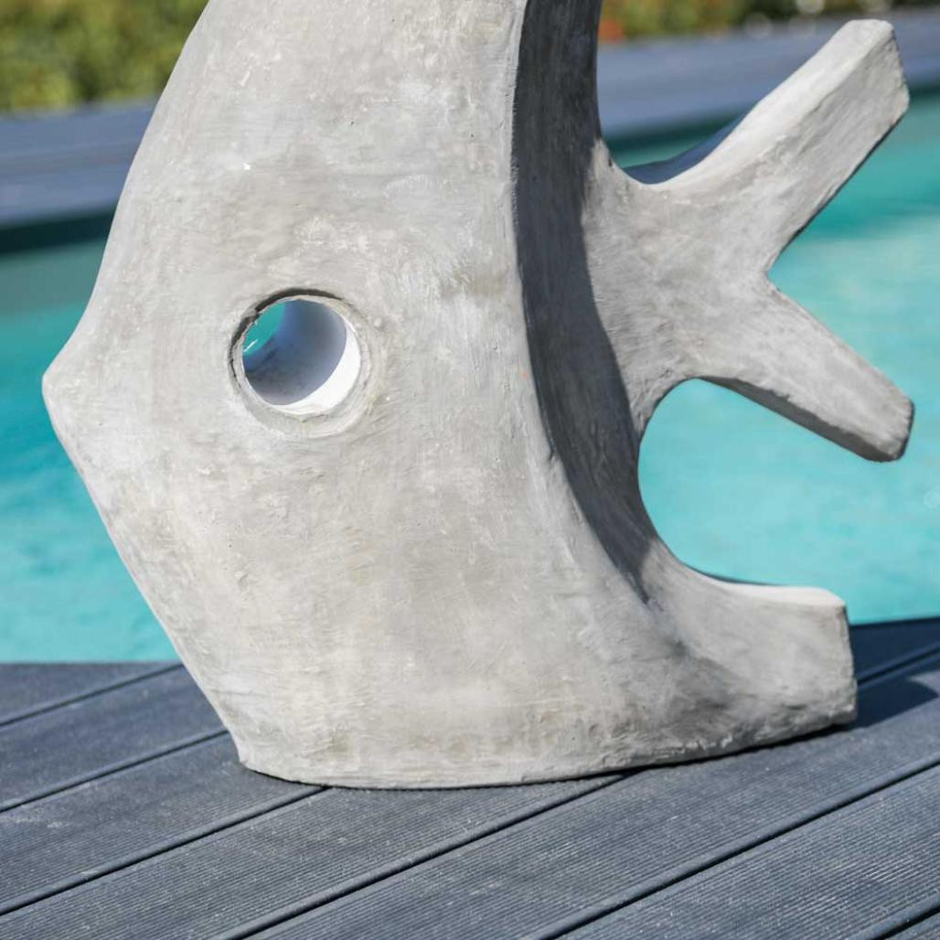 Escultura contemporànea pez 78 cm gris Escultura contemporànea pez 78 cm gris