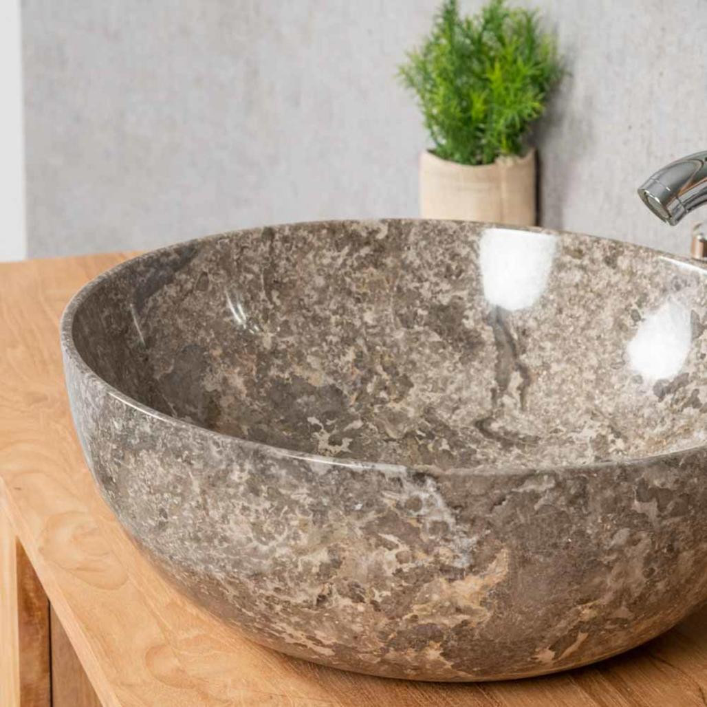 Lavabo encimera de mármol Léa gris 40 cm
