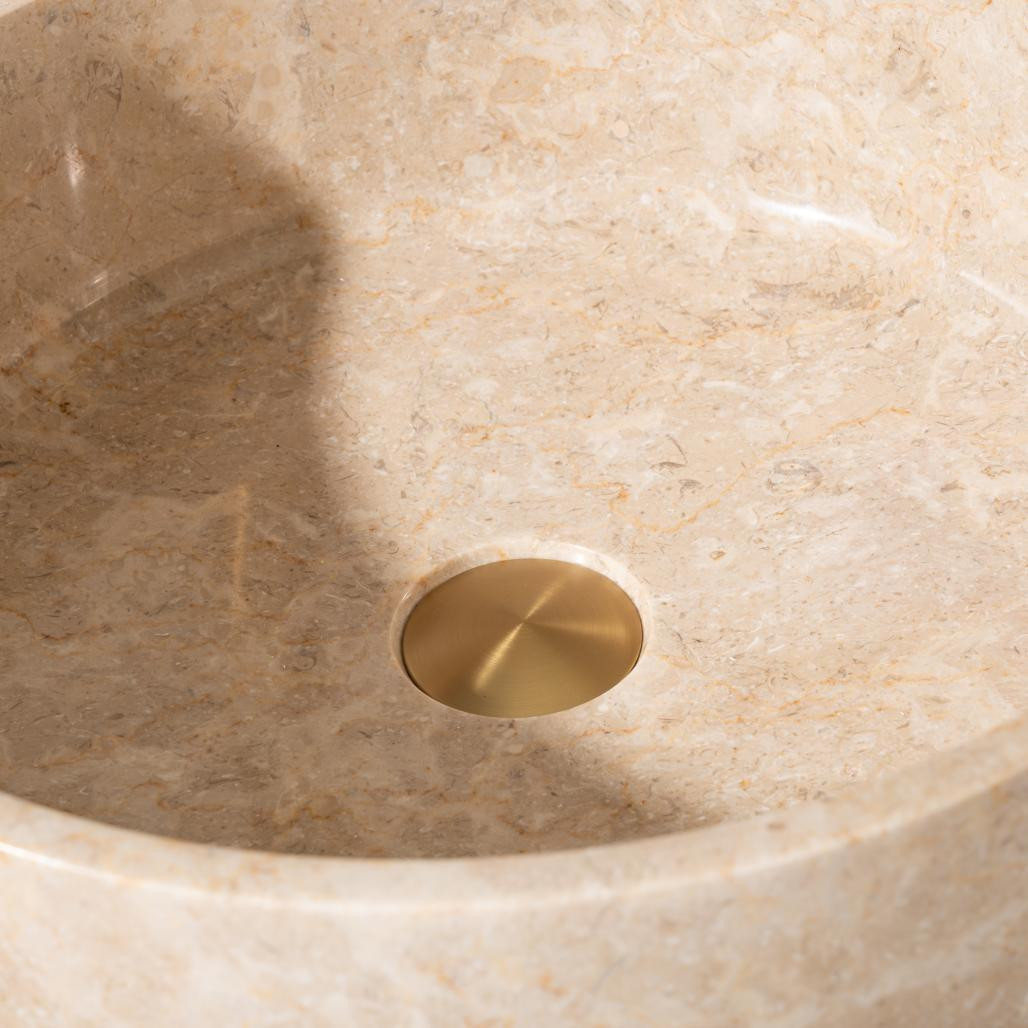 Lavabo de mármol cuarto de baño Ulysse 40 cm crema