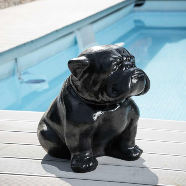 Escultura contemporànea bulldog negro 40cm