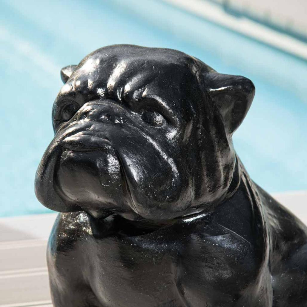 Escultura contemporànea bulldog negro 40cm