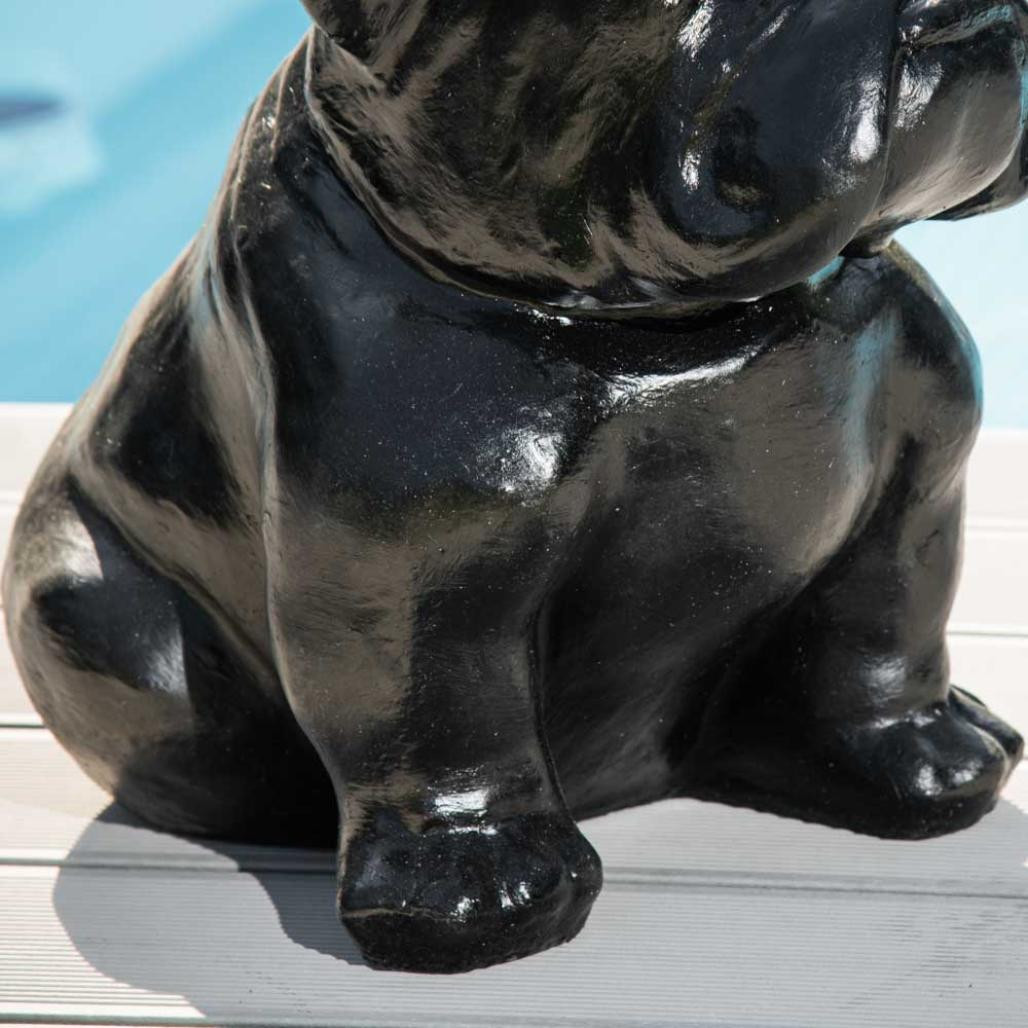 Escultura contemporànea bulldog negro 40cm