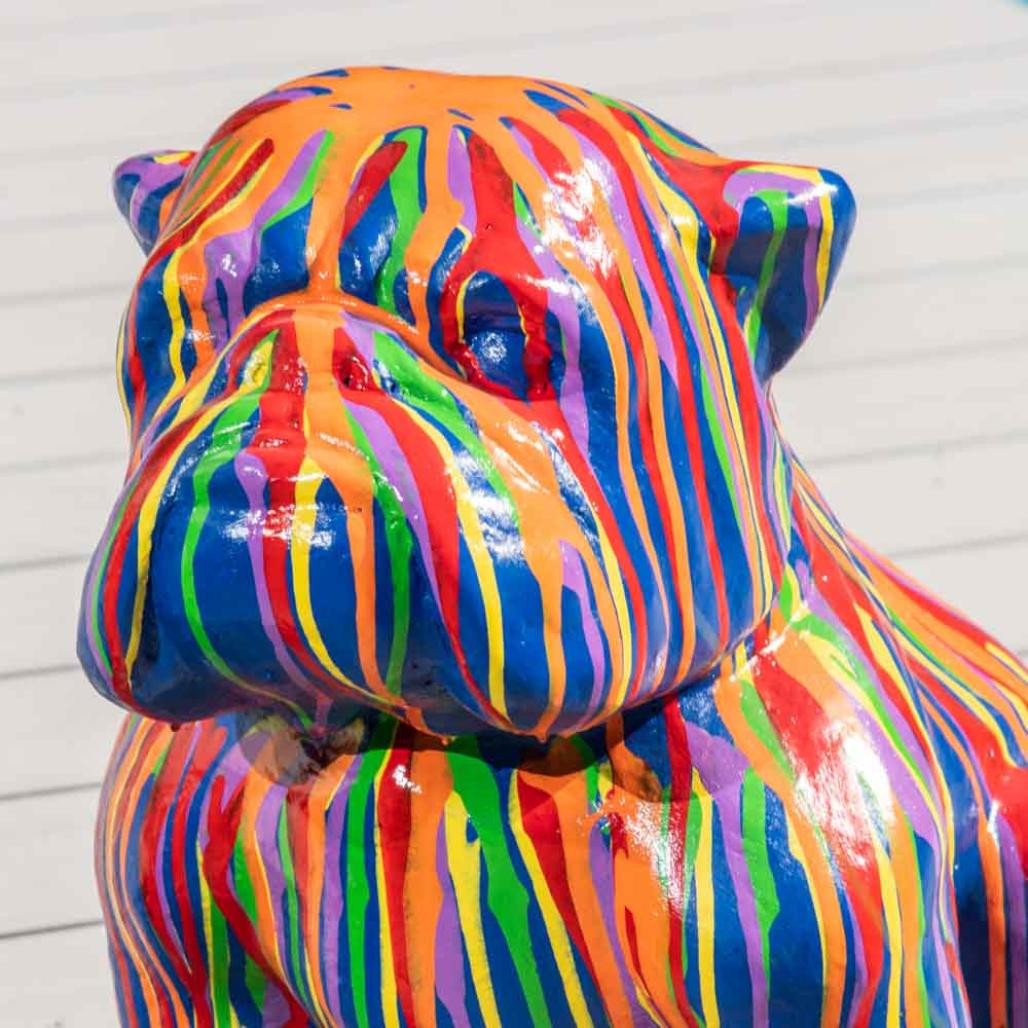 Estatua jardà­n deco moderno bulldog trash 40cm