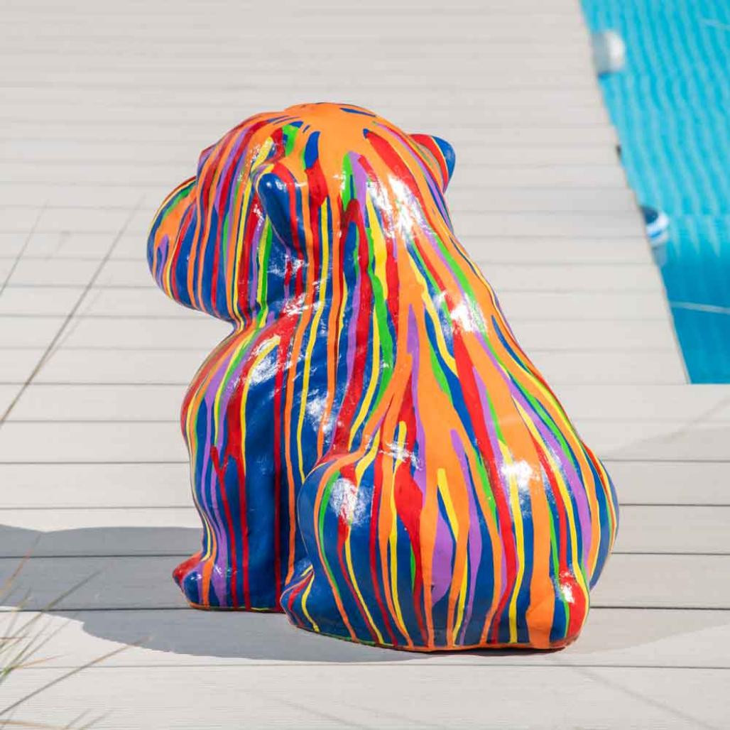 Estatua jardà­n deco moderno bulldog trash 40cm