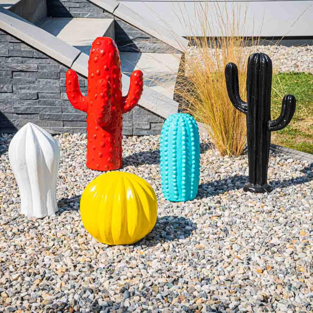 Escultura moderna cactus negro 50cm Escultura moderna cactus negro 50cm