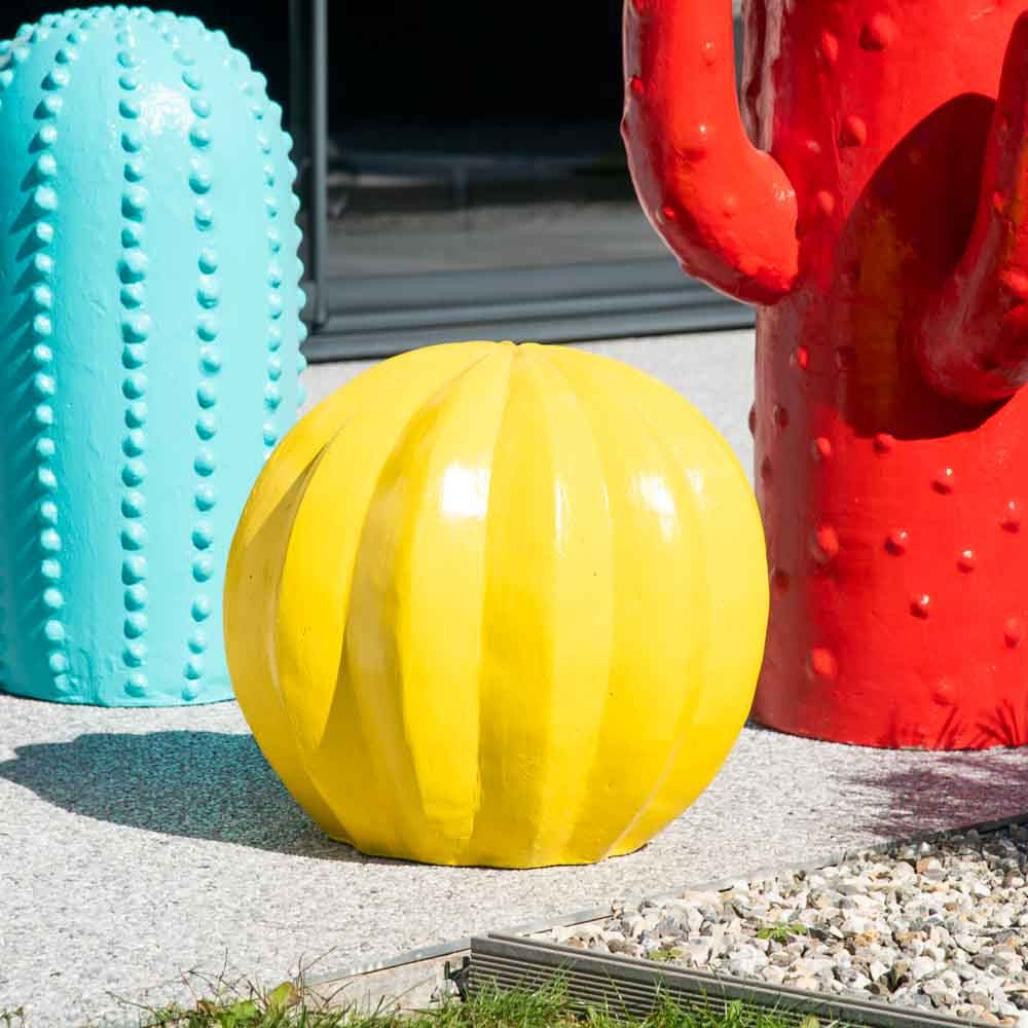 Estatua jardàn decorativa cactus amarillo 45 cm Estatua jardàn decorativa cactus amarillo 45 cm