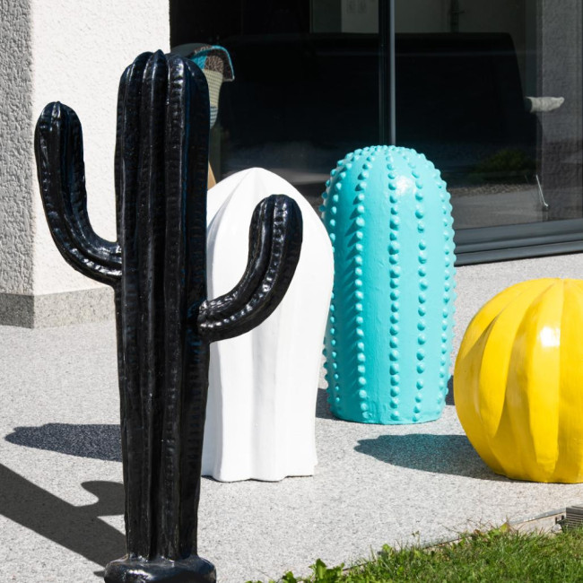 Escultura contemporànea cactus negro 100 cm