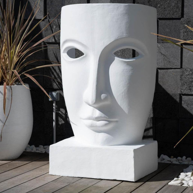 Gran estatua cara blanco de jardàn de diseà±o