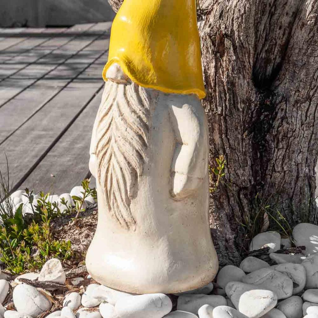 Estatua gnomo a color amarillo 50cm Estatua gnomo a color amarillo 50cm
