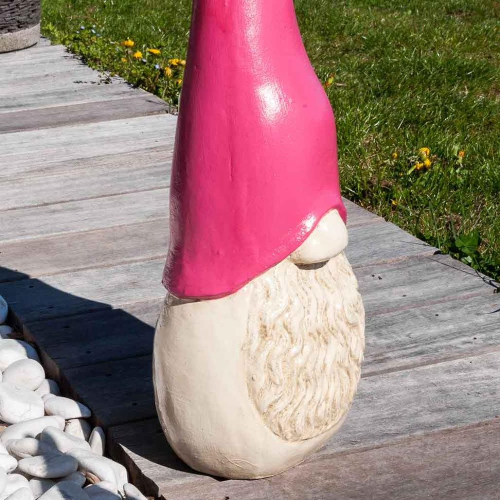 Estatua moderna de jardà­n tomte sueco rosa 50 cm
