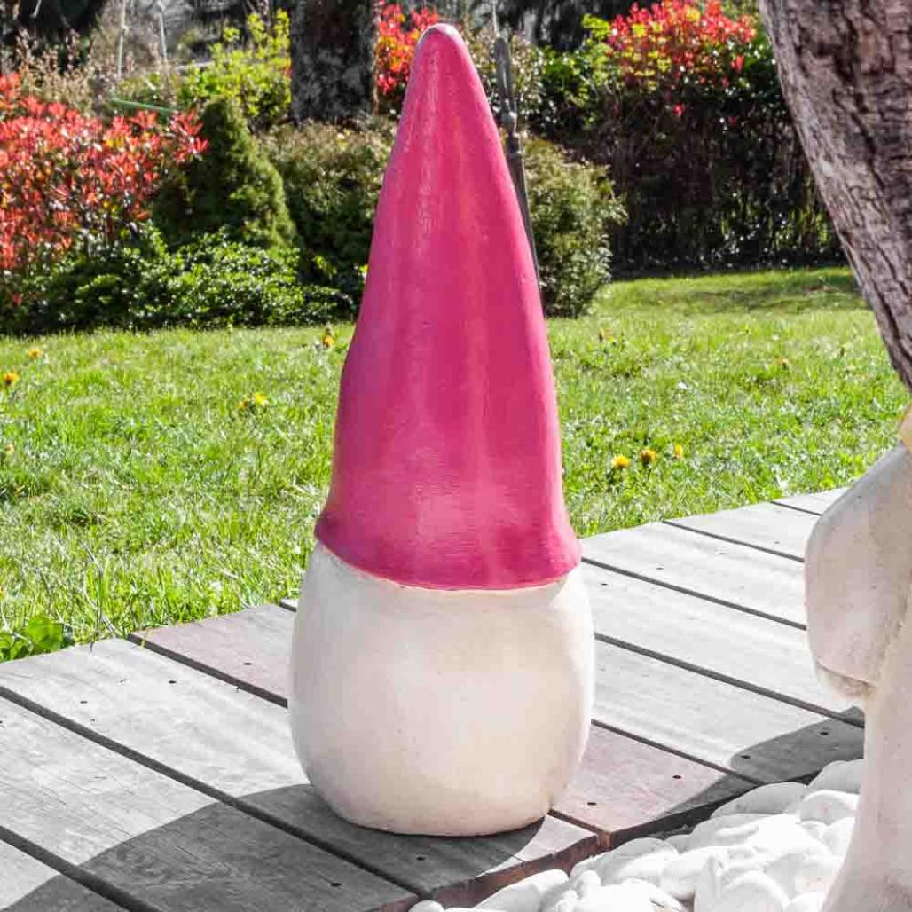Estatua moderna de jardà­n tomte sueco rosa 50 cm