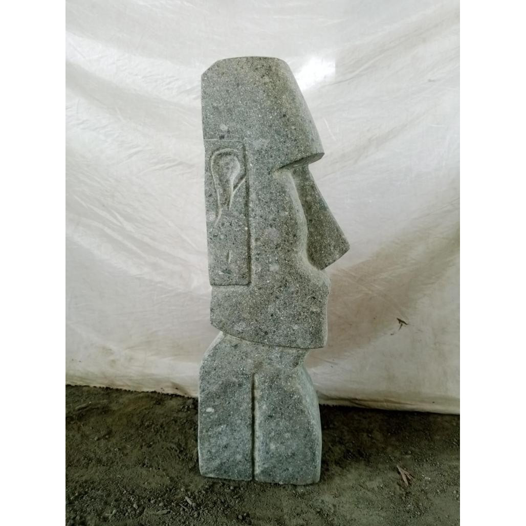 Estatua jardàn zen moaï isla de pascua de piedra 60 cm Estatua jardàn zen moaï isla de pascua de piedra 60 cm