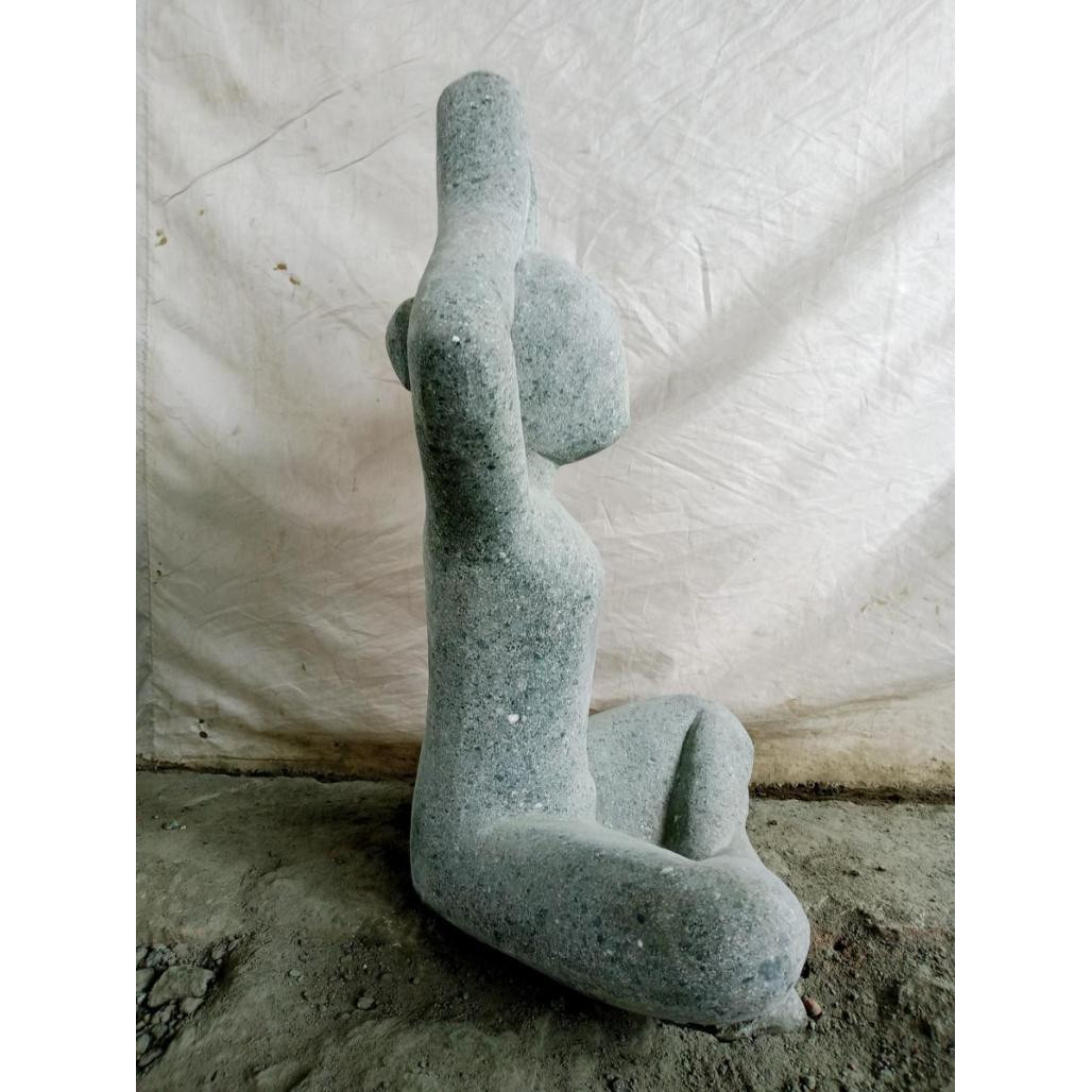 Estatua diseà±o de piedra volcanica yoga 50 cm Estatua diseà±o de piedra volcanica yoga 50 cm