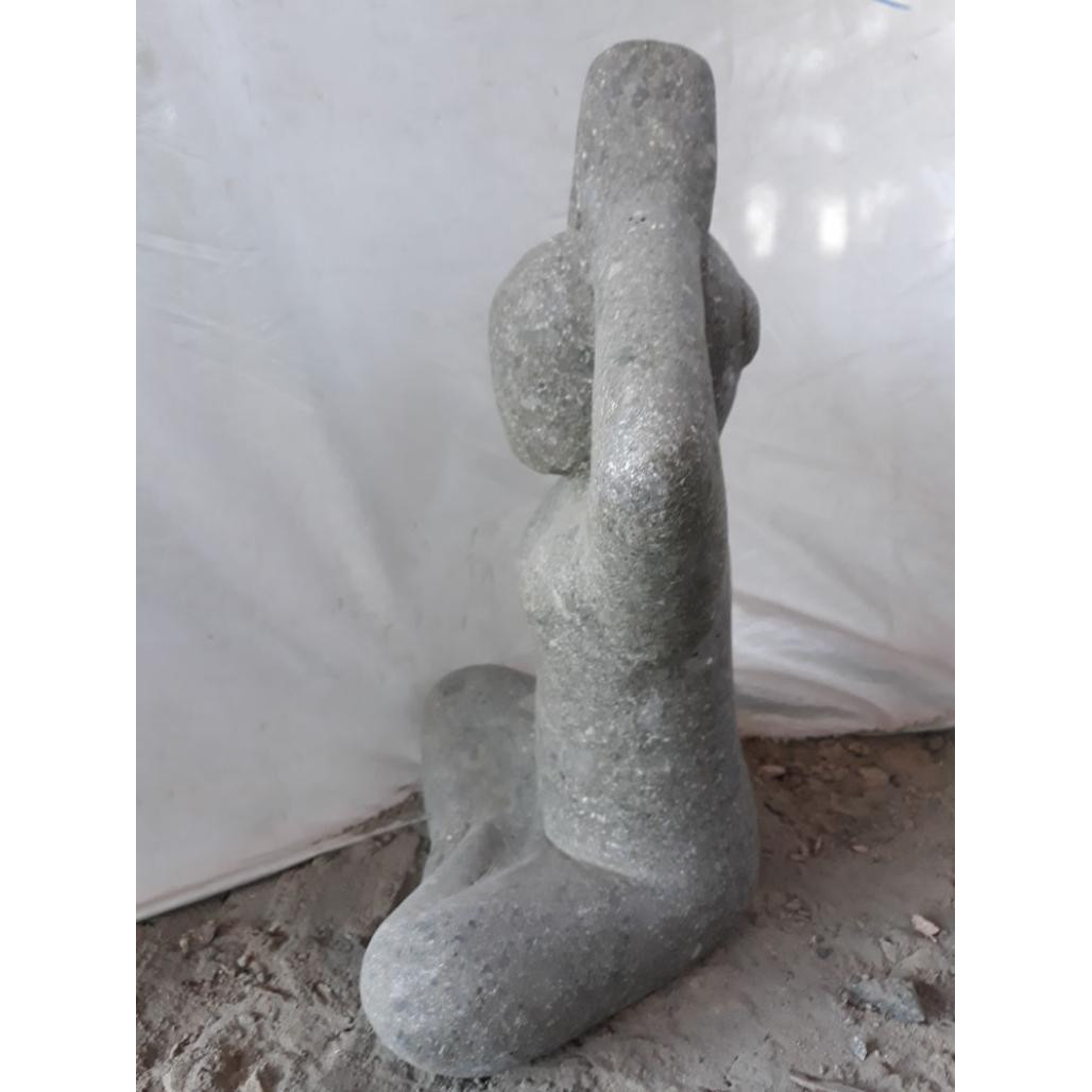 Escultura de yoga mujer moderna en piedra 40 cm Escultura de yoga mujer moderna en piedra 40 cm