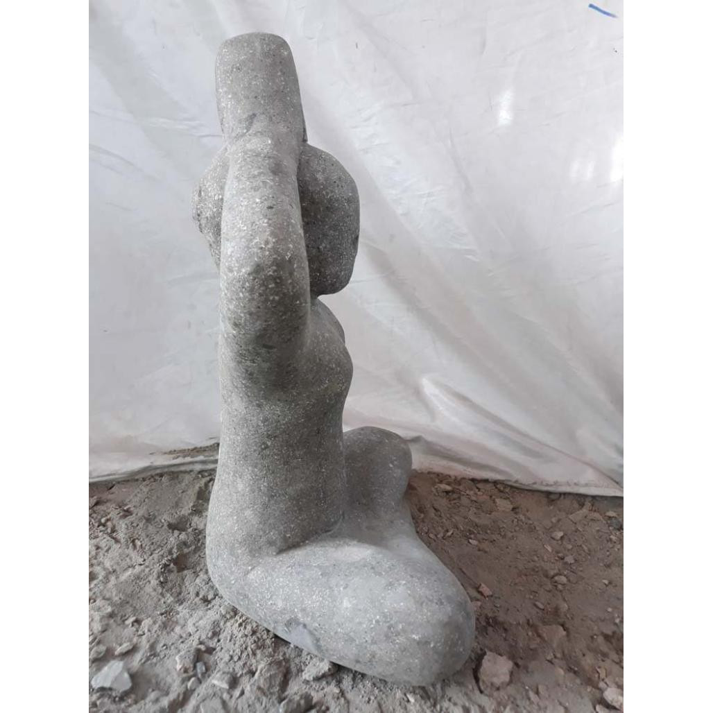 Escultura de yoga mujer moderna en piedra 40 cm Escultura de yoga mujer moderna en piedra 40 cm