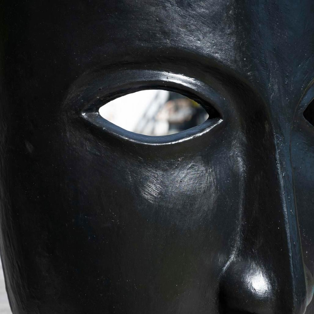 Estatua de jardin diseà±o cara negro 120cm