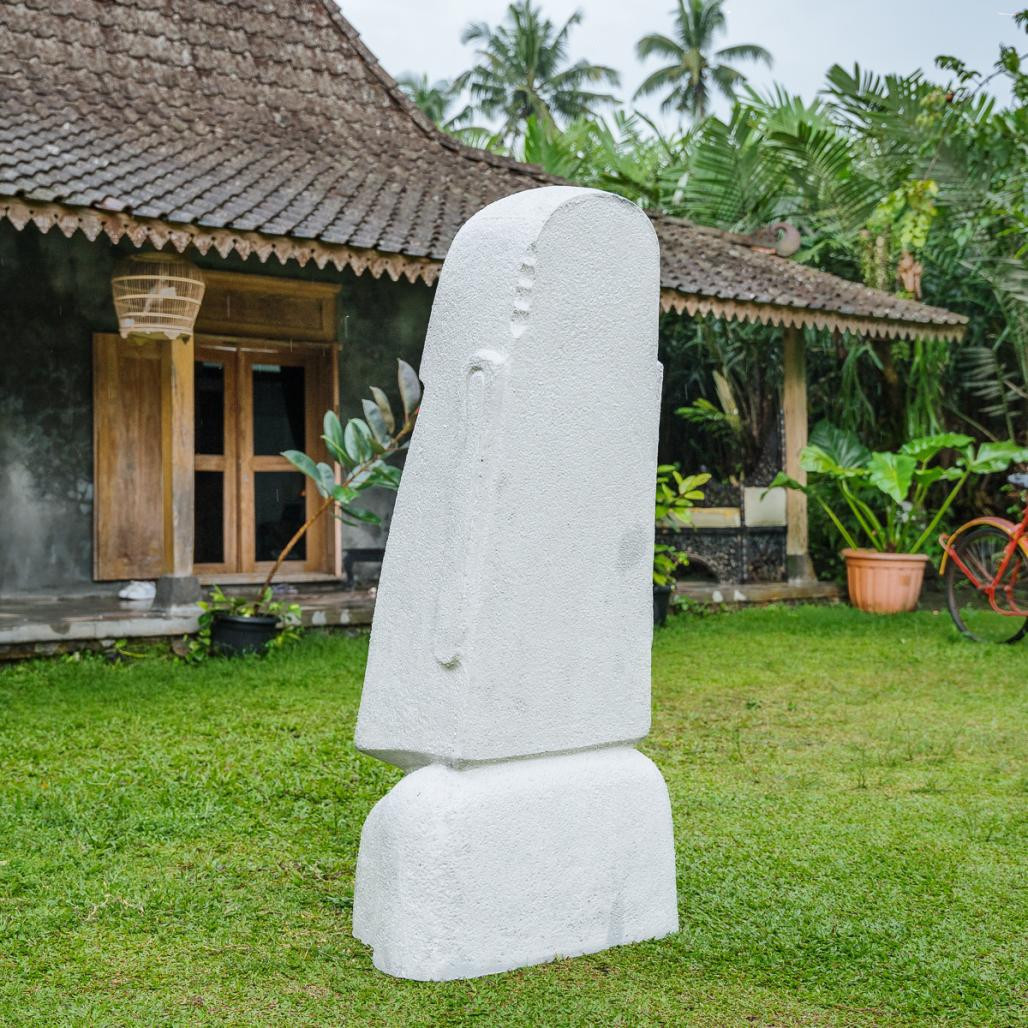 Estatua gigante de jardàn moai de isla de pascua en fibrocemento 2m Estatua gigante de jardàn moai de isla de pascua en fibrocemento 2m