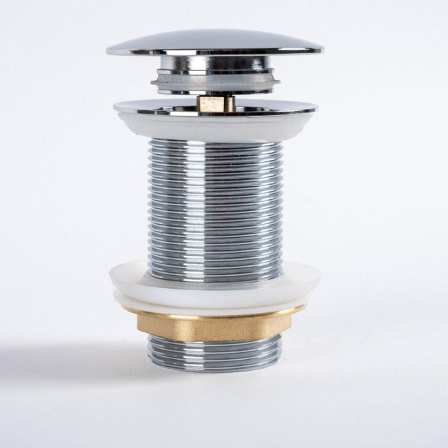 Válvula click clack sin rebosadero, cromada