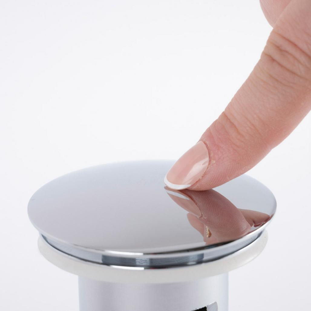 Válvula click clack sin rebosadero, cromada Válvula click clack sin rebosadero, cromada