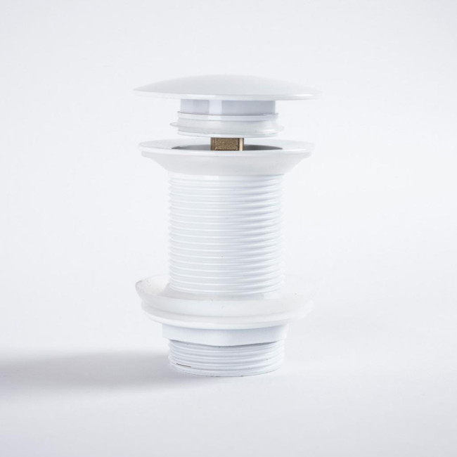 Válvula click clack sin rebosadero, blanca