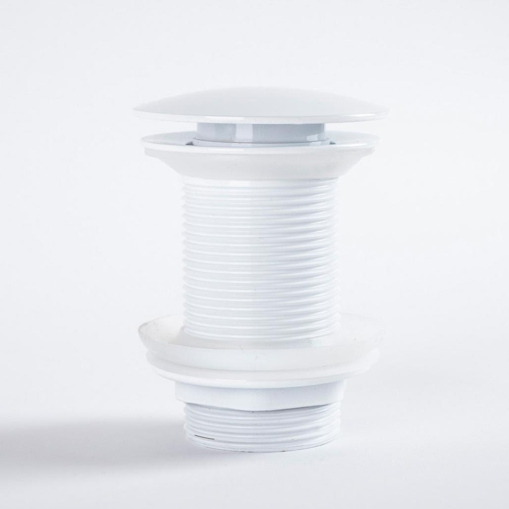 Válvula click clack sin rebosadero, blanca