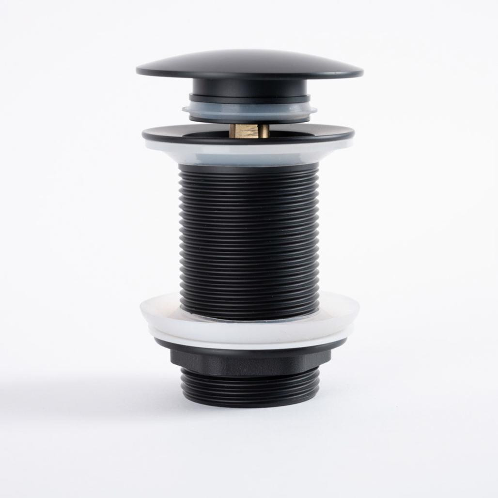 Válvula click clack lavabo sin rebosadero, negra