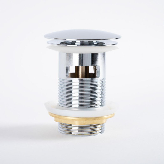 Válvula lavabo pop-up con rebosadero, cromada